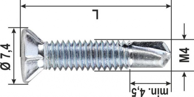 VITE AUTOFOR. SK -H -ZB M4x14 mm