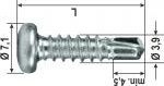 VITE AUTOFORANTE LK -H -ZB* 3,5x9,5 mm Testa nera