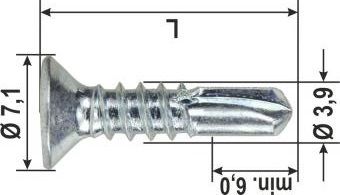 VITE AUTOFORANTE SK -H -ZB* 3.9x16 mm