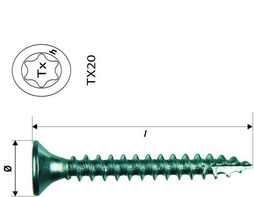 VITE PER LEGNO SK-TX-20-ZB 4X45