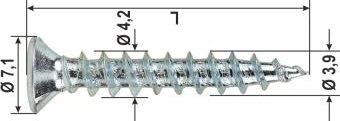 VITE PER FERRAMENTA SK -H -ZB *4,3x35 mm